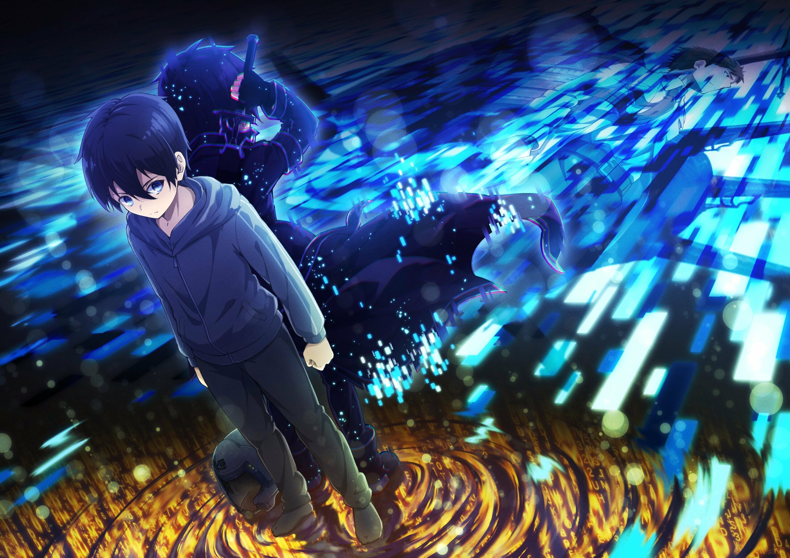 Ảnh nền Kirito cho thấy nhân vật chính trong bộ anime nổi tiếng với vẻ ngoài cool ngầu.